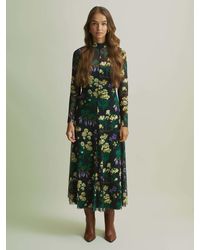 Florere - Fit-And-Flare Mesh Midi Dress - Lyst