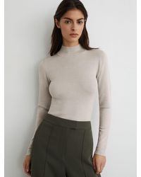ATELIER - Silk-Blend Mock-Neck Top - Lyst