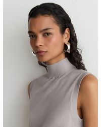Reiss - Merino Wool Funnel-Neck Sleeveless Vest - Lyst