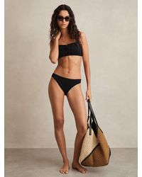 Reiss - Ribbed Bikini Bottoms - Lyst