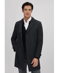 Reiss - Capital - Navy Single Breasted Mid Length Coat - Lyst