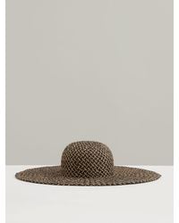 Reiss - Natural Straw Basket-Weave Sun Hat, M & L - Lyst
