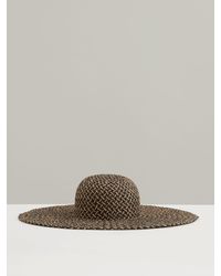 Reiss - Natural Straw Basket-Weave Sun Hat, S & M - Lyst