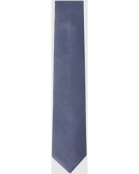 Reiss - Ceremony - Airforce Blue Textured Silk Tie, One - Lyst