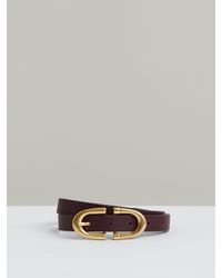 Reiss - Leather Horseshoe Buckle Belt - Lyst