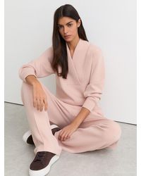 Reiss - Premium Interlock Shawl-Neck Sweatshirt With - Lyst