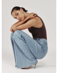 Reiss - Sakura Petite Patch-Pocket Flared Jeans - Lyst