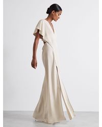 Reiss - Atelier Zipped Maxi Dress With Virgin Wool - Lyst