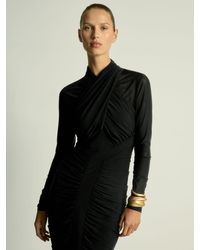 Reiss - Ruched Bodycon Midi Dress - Lyst