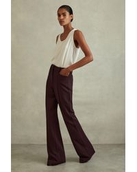 Reiss - Gabi - Berry Flared Suit Trousers, Us 6 - Lyst