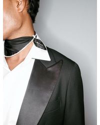 Reiss - Ceremony - Black Plain Silk Pocket Square, One - Lyst