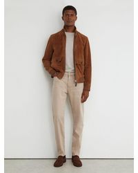 Reiss - Arctic - Caramel Brown Slim-fit Stonewashed Jeans, 34w X 33l (uk 34 L) - Lyst