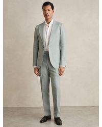 Reiss - Linen Suit Slim Fittrousers - Lyst