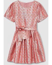 Reiss - Floral Print Round Neck Dress, Size: 13-14 Years - Lyst
