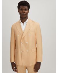 Oscar Jacobson - Wool Double Breasted Sand - Lyst