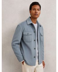 Reiss - Wool-Blend Twin-Pocket Overshirt - Lyst
