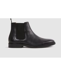 Reiss - Renor - Black Leather Chelsea Boots - Lyst