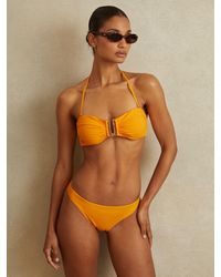 Reiss - Carina - Yellow High Cut Bikini Bottoms, Us 8 - Lyst