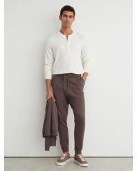 Reiss - Merino Wool-Blend Cuffed Joggers - Lyst