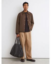 Reiss - Raider - Brown Lightly-padded Patch-pocket Overshirt, L - Lyst