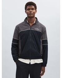 Les Deux - Dark Navy Printed Track Jacket - Lyst