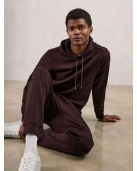 Reiss - Premium Interlock Drawstring Hoodie - Lyst