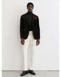 Reiss - Cotton-Blend Moleskin Tapered Trousers - Lyst