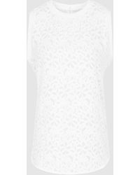 Reiss Silk Renata Snake Burnout Dress 