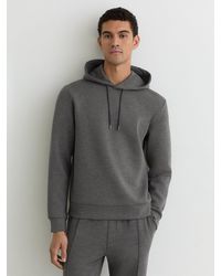 Reiss - Fabien - Charcoal Melange Sweat Tops, L - Lyst