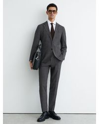 Reiss - Wool-Blend Single-Breasted Check Blazer Tailored-Fit - Lyst