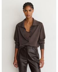 Reiss - Merino Wool Collared Cardigan - Lyst