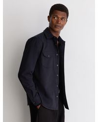 Reiss - Cotton-Twill Twin-Pocket Regular-Fit Shirt - Lyst