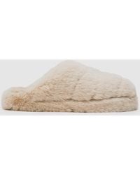 Reiss - Faux Fur Slippers - Lyst