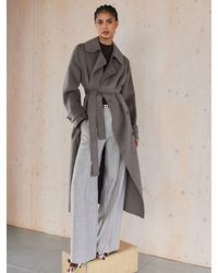 Reiss - Wool-Blend Belted Blindseam Coat - Lyst