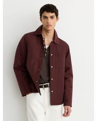 Reiss - Lightly-Padded Patch-Pocket Overshirt - Lyst