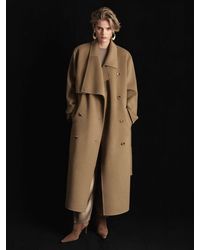 ATELIER - Wool Blindseam Double-Breasted Coat - Lyst