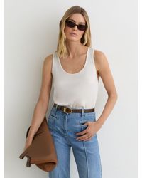 Reiss - Silk-Front Cami Top - Lyst