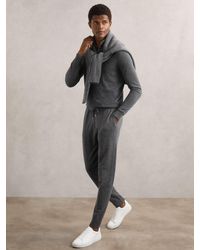 Reiss - Wool-Blend Cuffed Joggers - Lyst