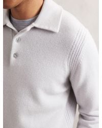 Reiss - Wool-Blend Polo Jumper With Cashmere - Lyst
