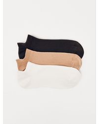 Reiss - Cream & Chocolate 3 Pack Of Trainer Socks - Lyst