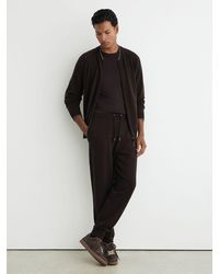Reiss - Merino Wool-Blend Cuffed Joggers - Lyst