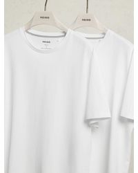 Reiss - Flex - White Stretch-cotton Loungewear T-shirts 2 Pack, S - Lyst