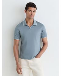 Reiss - Air-Water Cotton Tipped Polo Shirt - Lyst