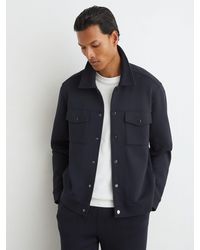 Reiss - Premium Interlock Twin-Pocket Overshirt - Lyst