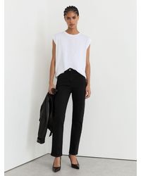 Reiss - Isabel - Black Petite Slim-leg Mid-rise Jeans, Us 8 - Lyst