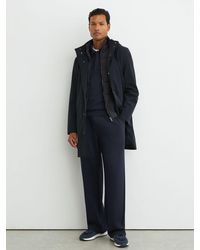 Reiss - Hybrid Gilet-Insert Overcoat With Detachable Hood - Lyst