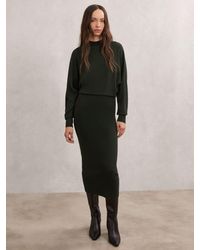 Reiss - Wool-Blend High-Neck Knitted Dress With Cashmere - Lyst