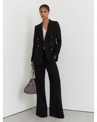 Reiss - Petite Wool Herringbone Double-Breasted Blazer - Lyst