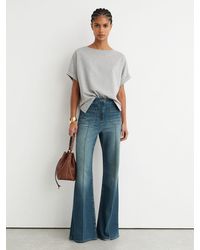 Reiss - Patch-Pocket Flared Jeans - Lyst