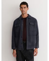 Reiss - Boiled Wool Twin-Pocket Overshirt - Lyst